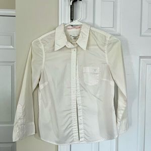 American Eagle White button down 3/4 sleeve